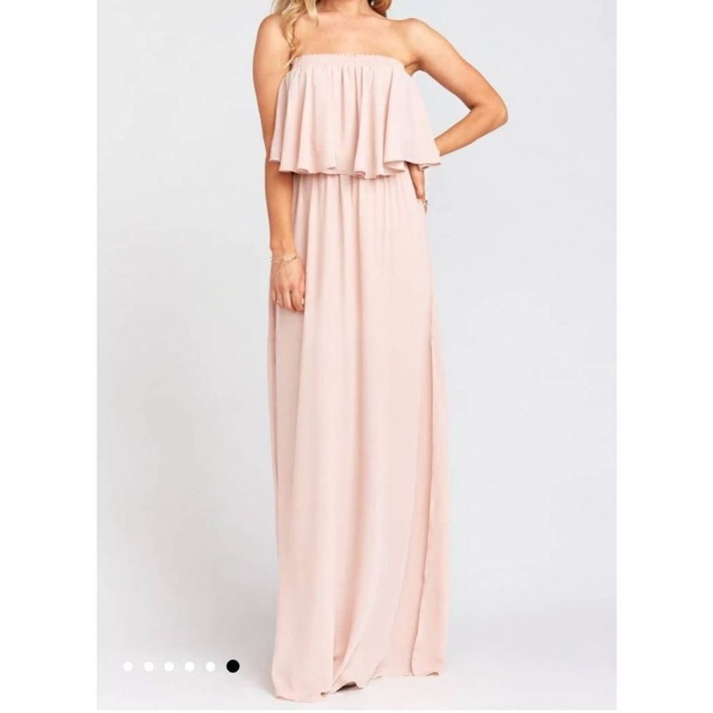 Show Me Your Mumu Hacienda Bridesmaid Dress Blush light pink maxi long size S